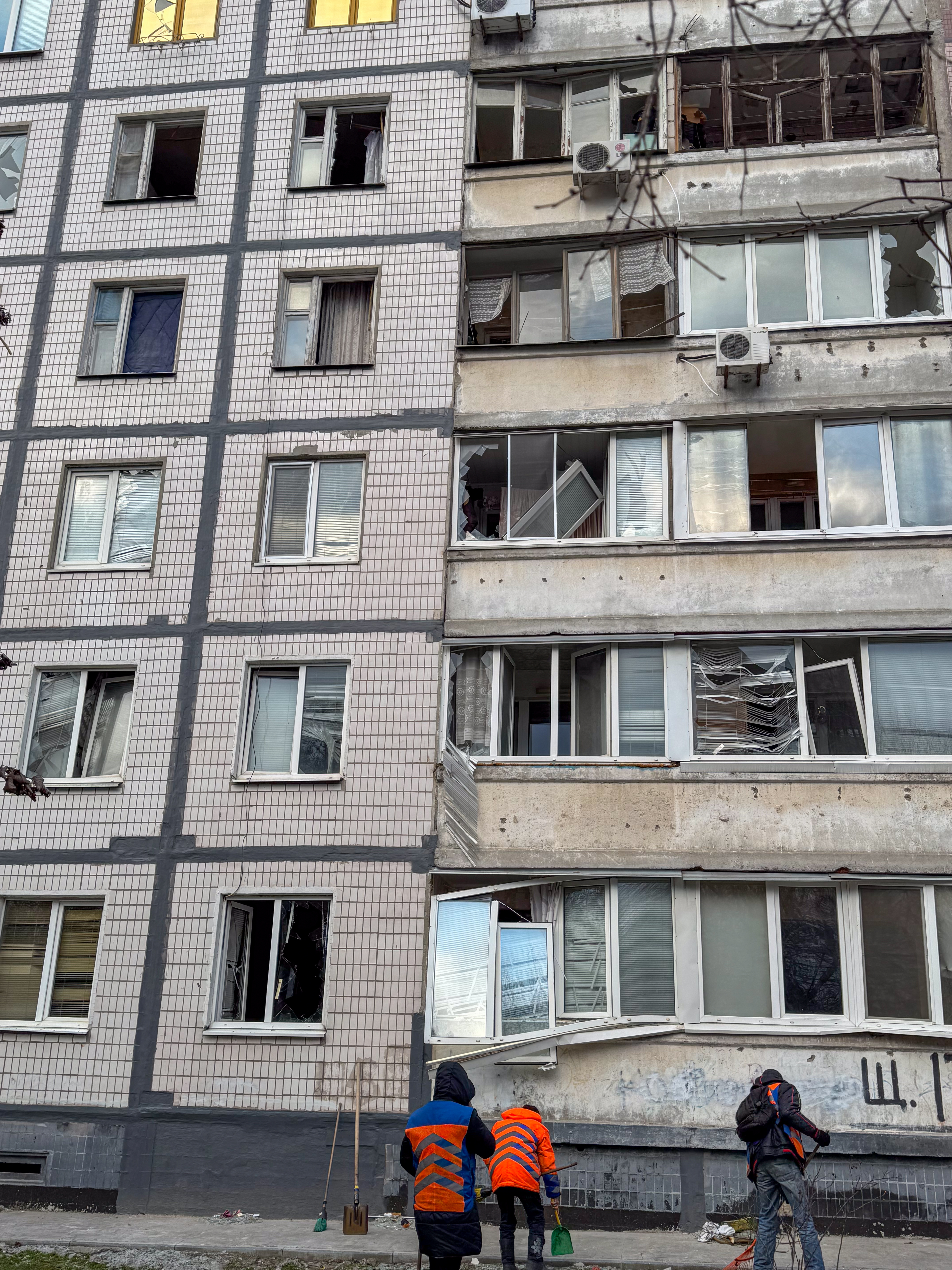 Broken windows in flat