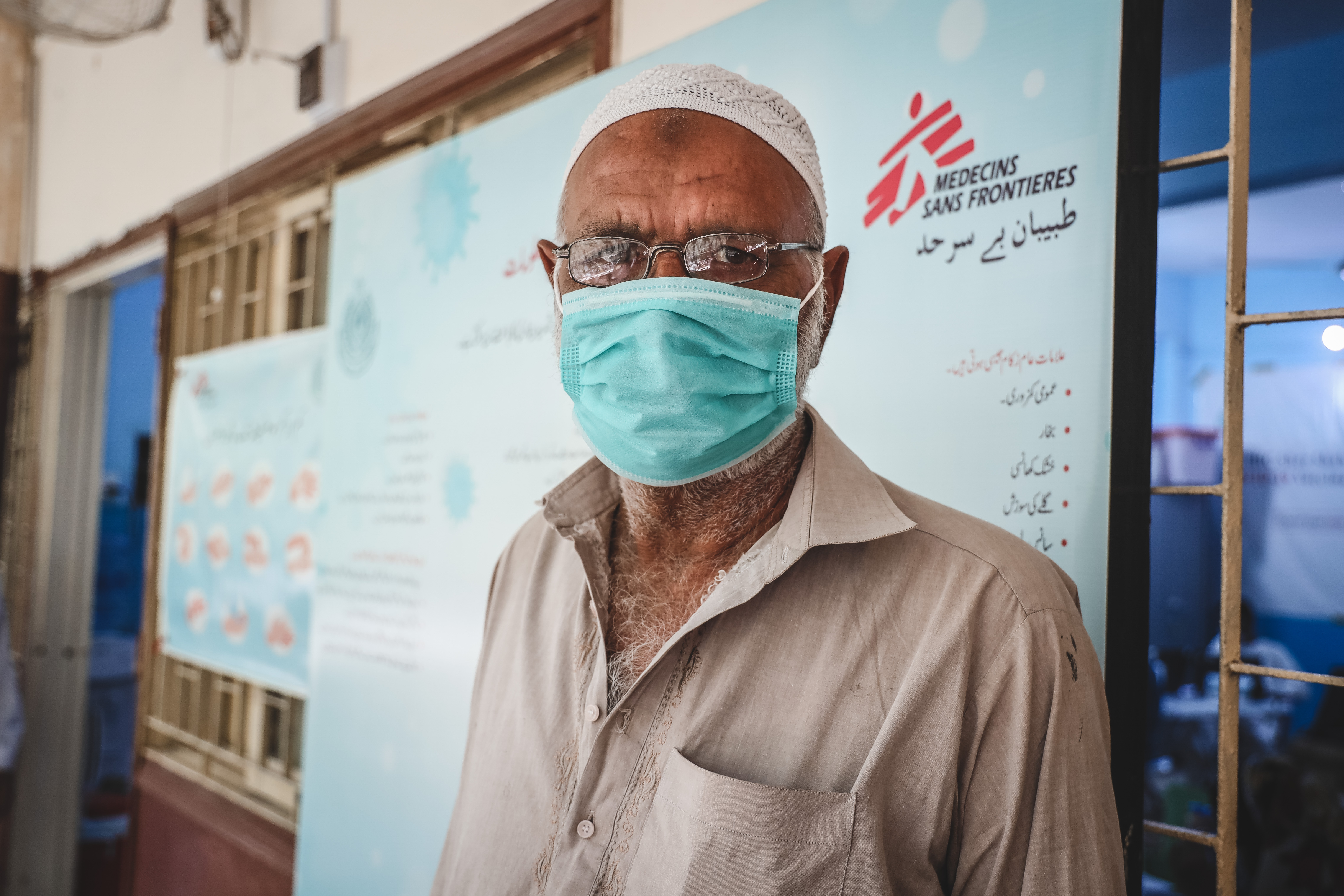 Muhammad Ashraf has come for his second dose of COVID-19 vaccine. 