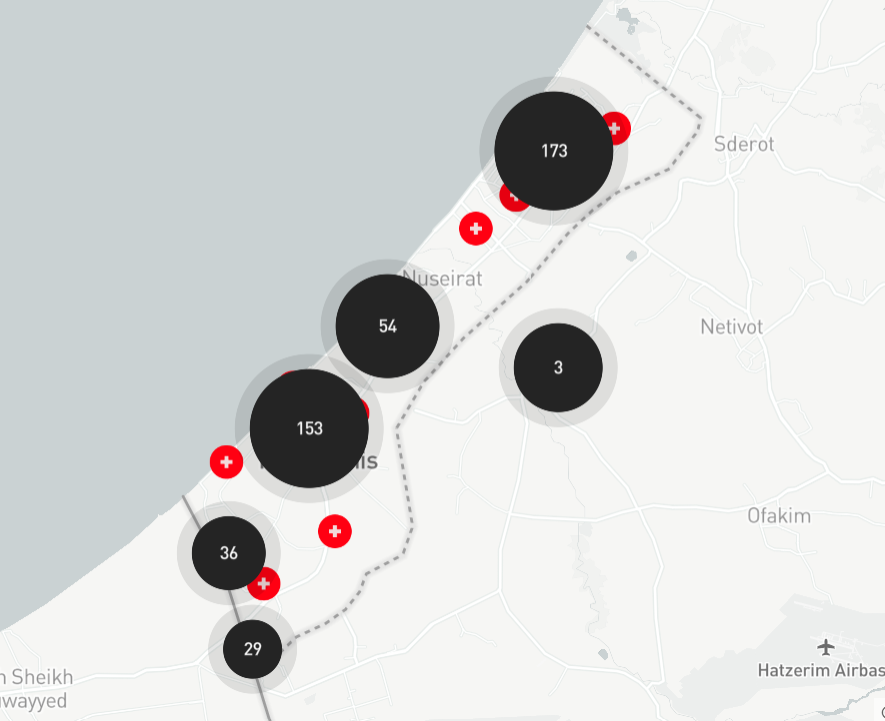 map of Gaza