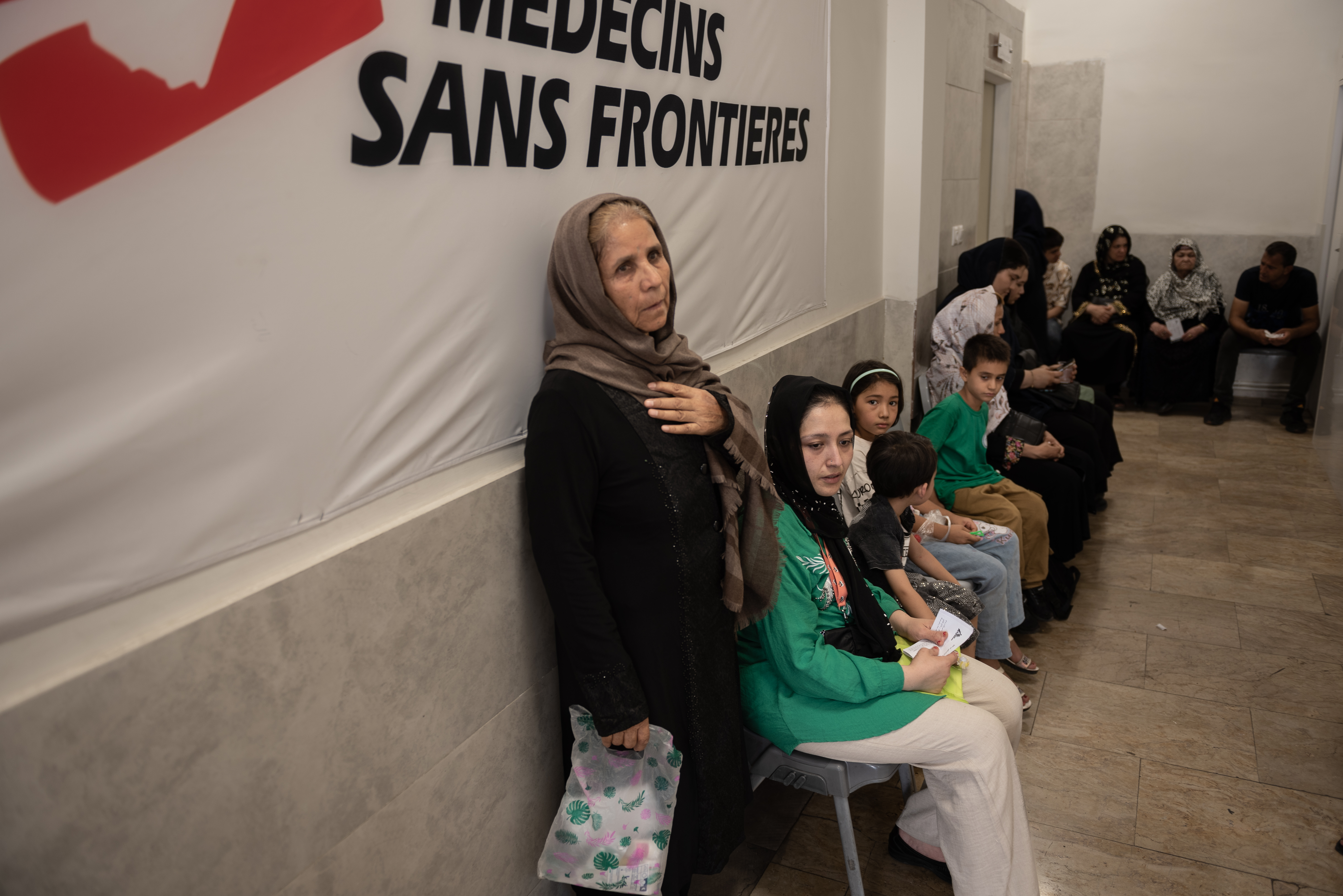 patients dans la clinique de MSF