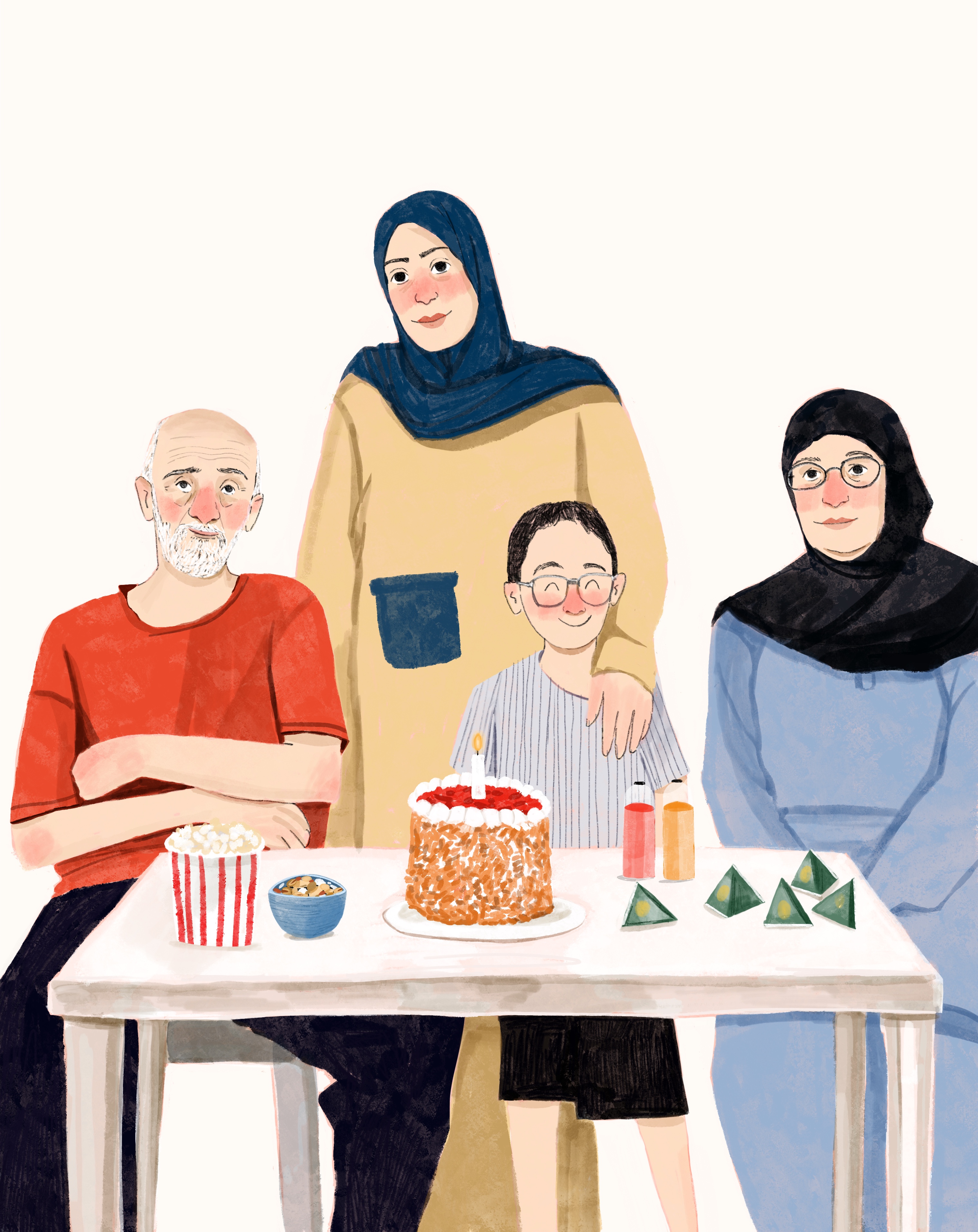 Sanaa en Said en hun familieleden