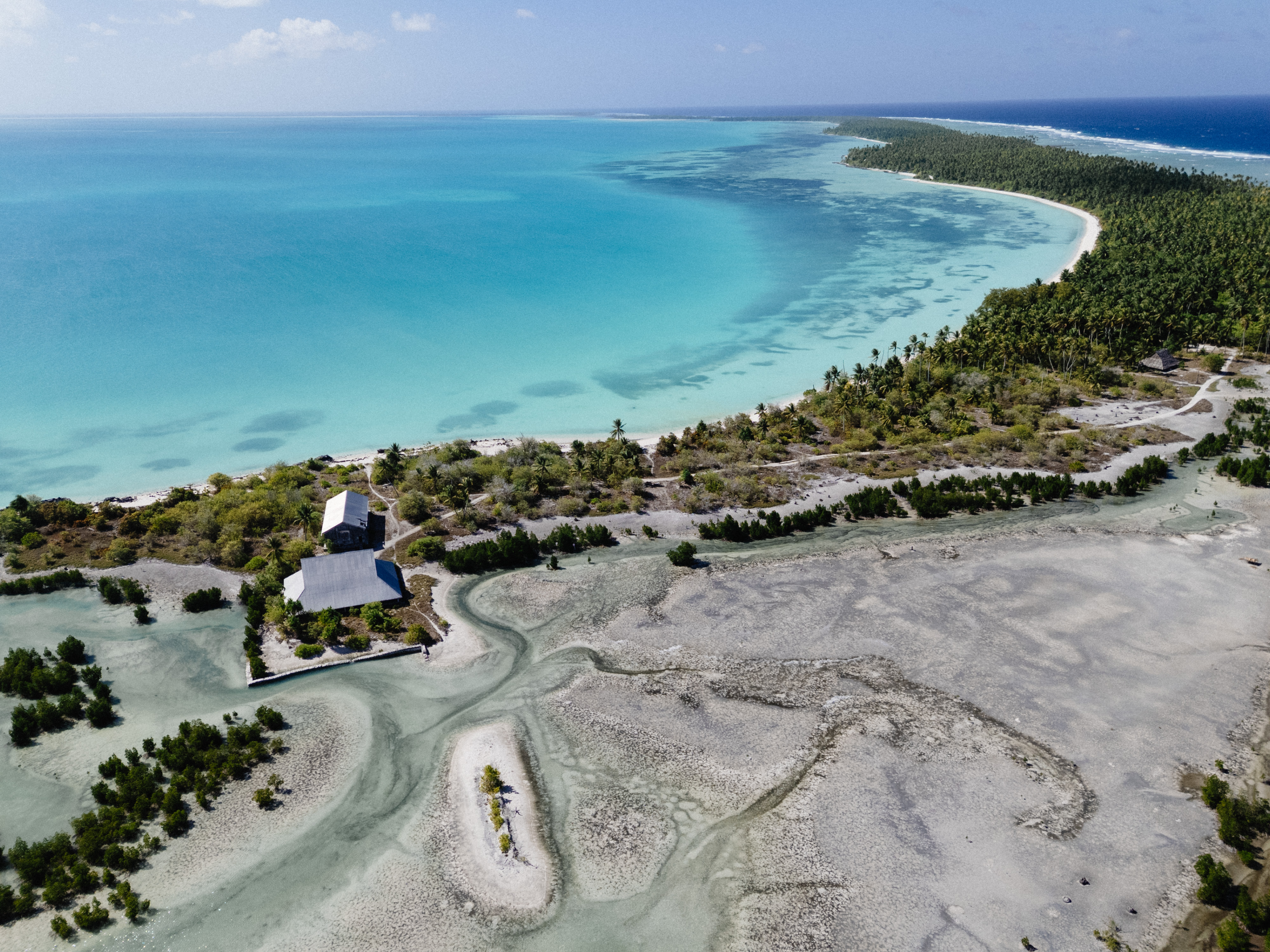 luchtfoto van Kiribati