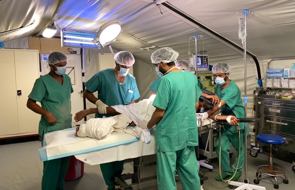 chirurgisch veldhospitaal in Mokka, Jemen