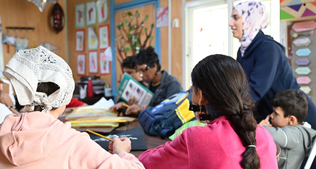 Students from conflict zones attend lessons